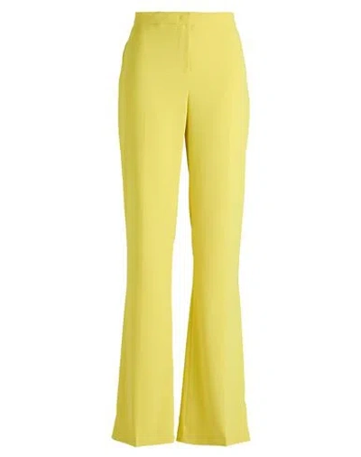 PINKO PINKO WOMAN PANTS YELLOW SIZE 4 POLYESTER, ELASTANE