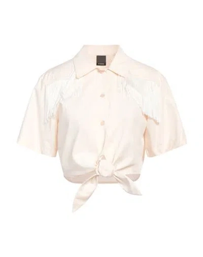 PINKO PINKO WOMAN SHIRT BEIGE SIZE 6 COTTON