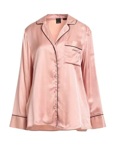 PINKO PINKO WOMAN SHIRT BLUSH SIZE 6 VISCOSE, SILK