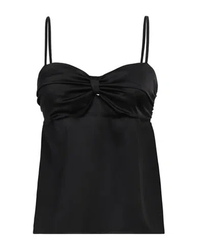 PINKO PINKO WOMAN TOP BLACK SIZE 10 POLYESTER, ELASTANE