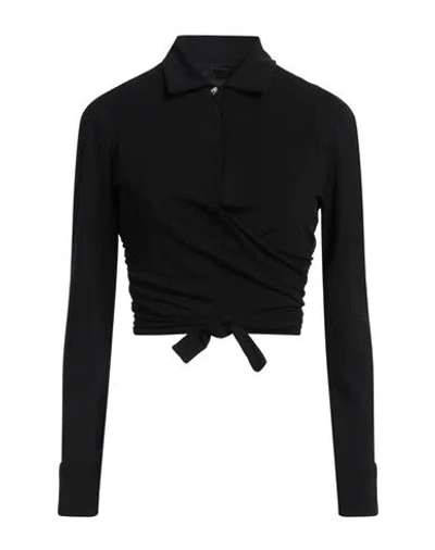 PINKO PINKO WOMAN TOP BLACK SIZE S VISCOSE, ELASTANE