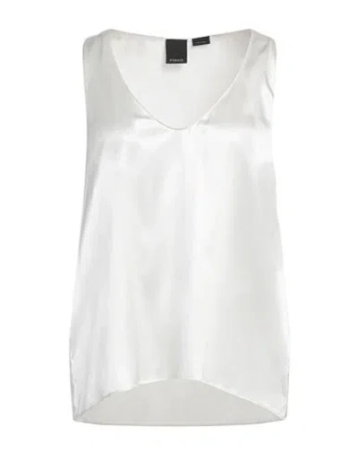 PINKO PINKO WOMAN TOP IVORY SIZE 8 SILK, ELASTANE