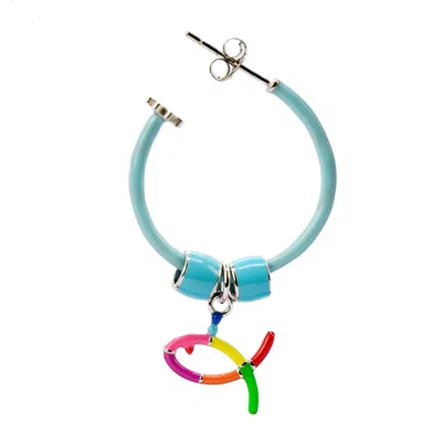 PINNOLE WOMEN'S BLUE FISH IN LOVE EARRING MIX