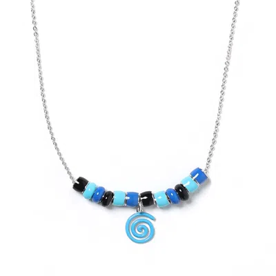PINNOLE WOMEN'S BLUE SPIN ME AROUND NECKLACE