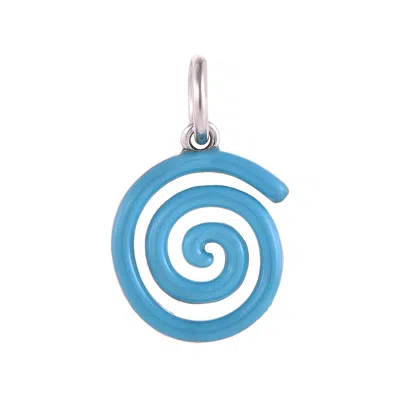 PINNOLE WOMEN'S BLUE SPIRAL CHARM