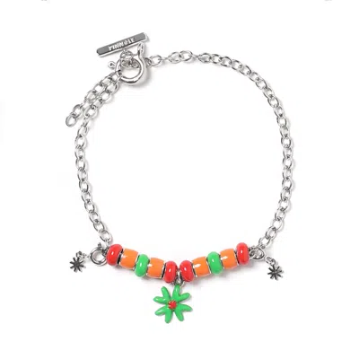 PINNOLE WOMEN'S GREEN / RED LUCKY ME BRACELET