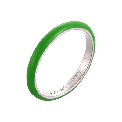 PINNOLE WOMEN'S GREEN THIN RING