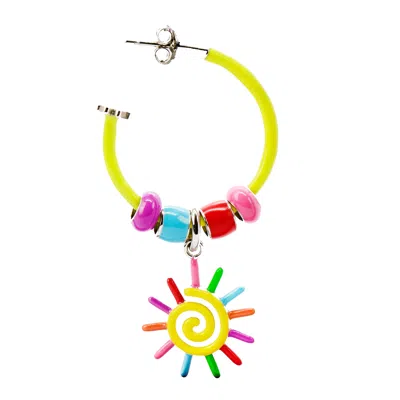 PINNOLE WOMEN'S PINK / PURPLE / YELLOW YOU ARE MY SUNSHINE EARRING MIX