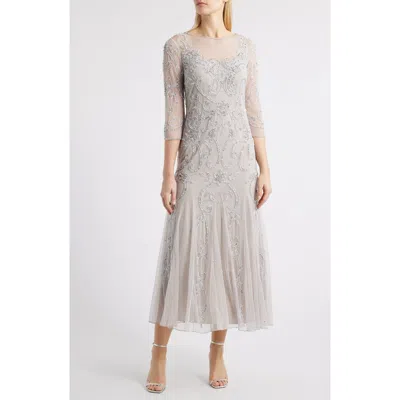 PISARRO NIGHTS PISARRO NIGHTS BEADED ILLUSION NECK GOWN