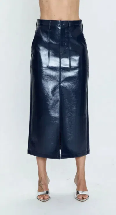 PISTOLA ALICE UTILITY SKIRT IN NAVY VINYL