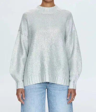 PISTOLA CARLEN MOCK NECK SWEATER IN SNOW DISCO