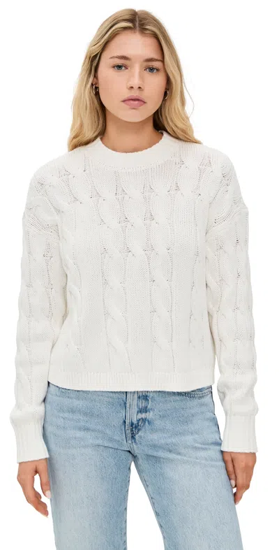 PISTOLA DENIM EVA SWEATER WHITE CABLE