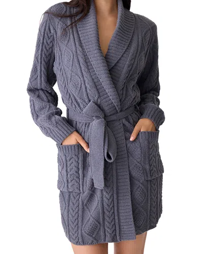 PJ SALVAGE CABLE KNIT ROBE