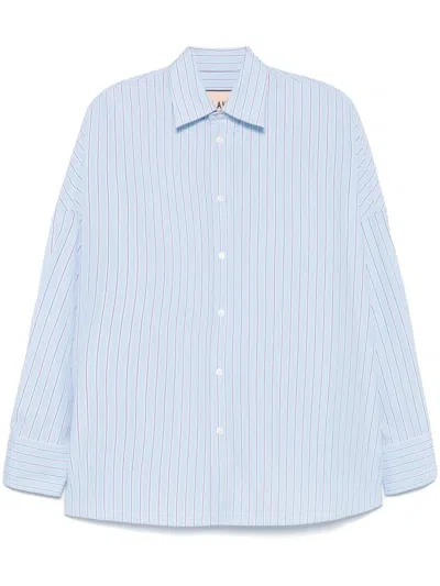 PLAN C STRIPED POPLIN SHIRT