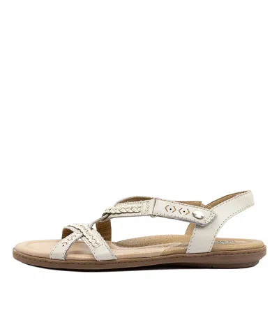 PLANET TECHNOLOGY PLANET CHERIE WHITE LEATHER WOMENS SHOES COMFORT SANDALS SANDALS FLAT