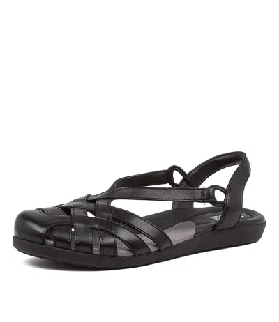 PLANET TECHNOLOGY PLANET TWEET WW BLACK LEATHER WOMENS SHOES CASUAL SANDALS SANDALS FLAT