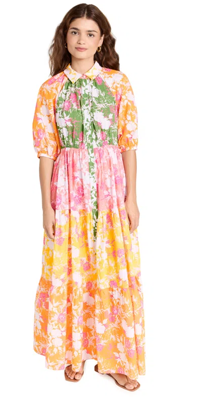 PLAYA LUCILA PRMUL 1272 DRESS ORANGE/PINK MULTI