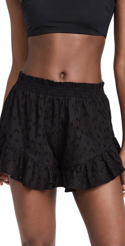 PLAYA LUCILA RUFFLE SHORTS BLACK