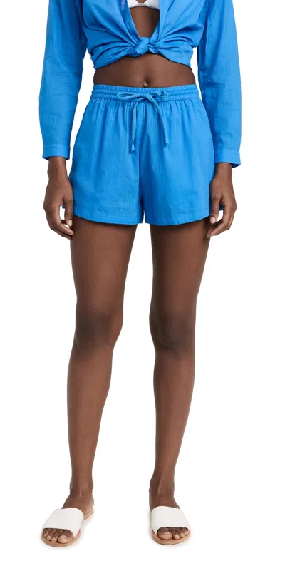 PLAYA LUCILA COTTON SHORTS BLUE