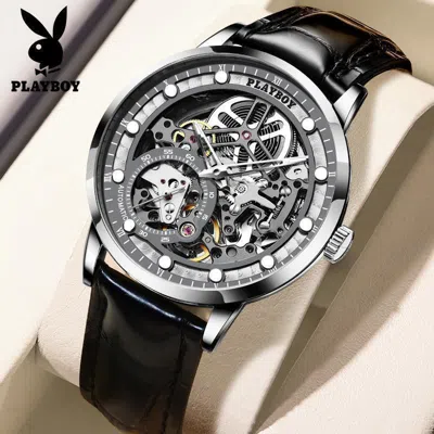 PLAYBOY PLAYBOY MECHANICAL WATCH HOLLOW FASHION MEN'S HIGH-END WATCH