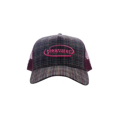 PLEASURES PLEASURES HAPPIER PLAID TRUCKER 'MAROON'