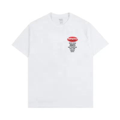 PLEASURES PLEASURES ROLLING STONE T-SHIRT 'WHITE'