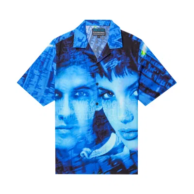 PLEASURES PLEASURES VIRUS RAYON BUTTON DOWN 'BLACK'