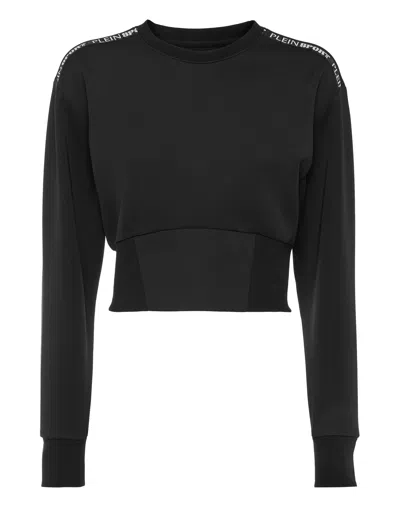 PLEIN SPORT CROPPED SWEATSHIRT LS