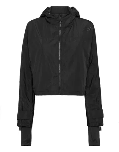 PLEIN SPORT HOODED ACTIVE JACKET LS SCRATCH