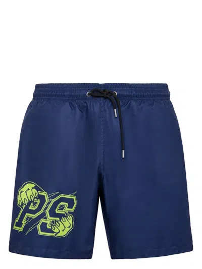 PLEIN SPORT LOGO-PRINT SWIM SHORTS