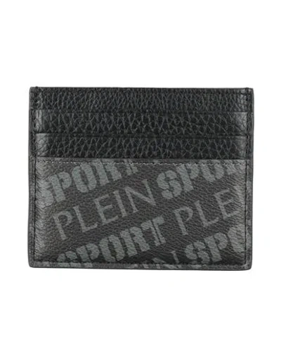 PLEIN SPORT PLEIN SPORT MAN CARDHOLDER BLACK SIZE - COW LEATHER, POLYURETHANE