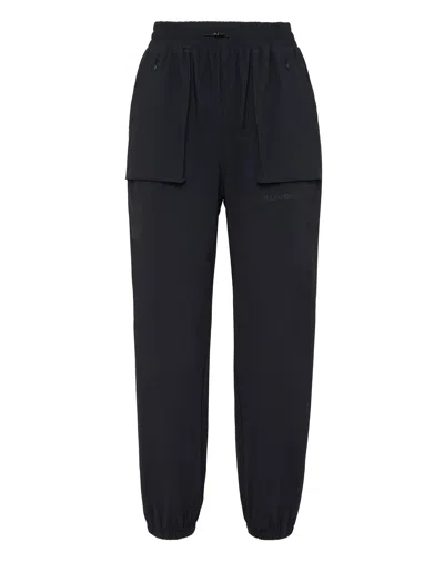 PLEIN SPORT NYLON STRETCH HIGH WAISTED JOGGING PANTS