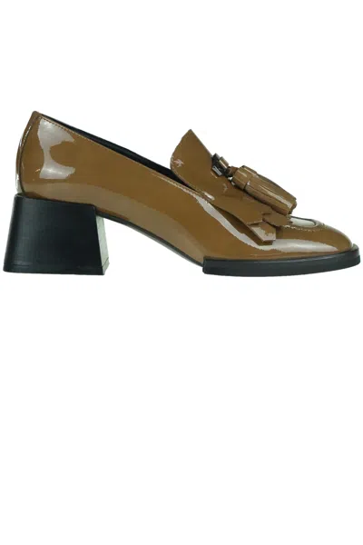 POESIE VENEZIANE HEELED PATENT-LEATHER MOCASSINS