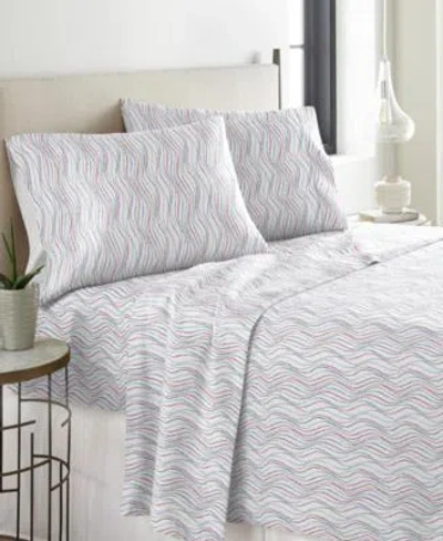 POINTEHAVEN METRO WAVE HEAVY WEIGHT COTTON FLANNEL SHEET SET