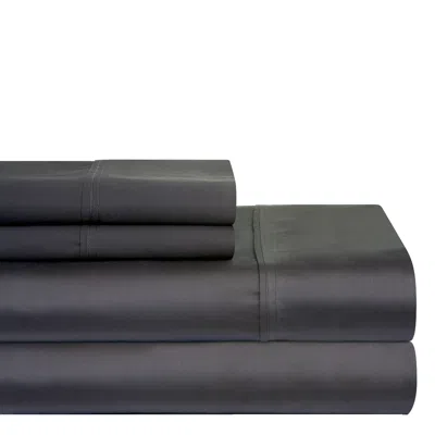 POINTEHAVEN SOLID 400 THREAD COUNT COTTON SATEEN 4-PC. SHEET SETS, KING