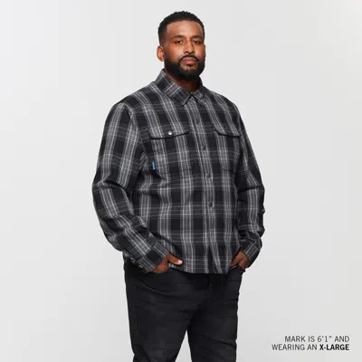 POLARIS POLARIS MEN'S CANYON PLAID SHIRT, BLACK