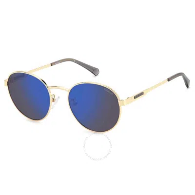 POLAROID POLAROID BLUE ROUND UNISEX SUNGLASSES PLD 2144/G/S/X 0J5G/5X 52
