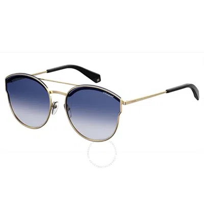 POLAROID POLAROID POLARIZED BLUE GRADIENT ROUND LADIES SUNGLASSES PLD 4057/S 0LKS/Z7 60