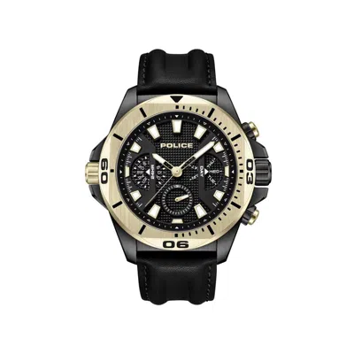 POLICE LEATHER LEATHER MEN'S WATCH