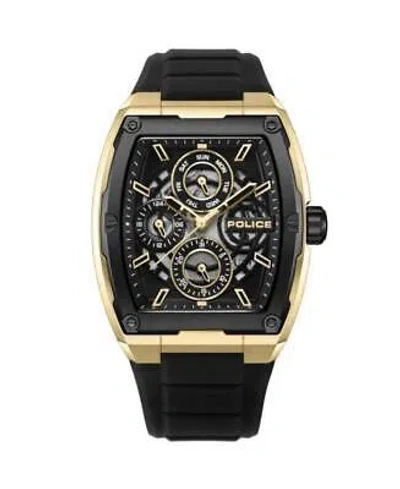 POLICE POLICE MEN ANALOG QUARTZ CASUAL WATCH CLASSIC DRESS BLACK DIAL WATERPROOF RECTAN