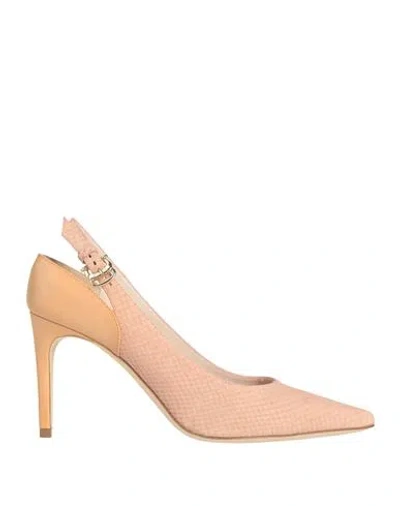 POLLINI POLLINI WOMAN PUMPS BLUSH SIZE 8 CALFSKIN