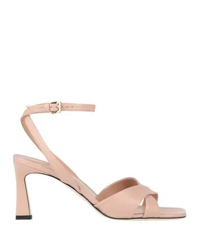 POLLINI POLLINI WOMAN SANDALS BLUSH SIZE 8 LEATHER