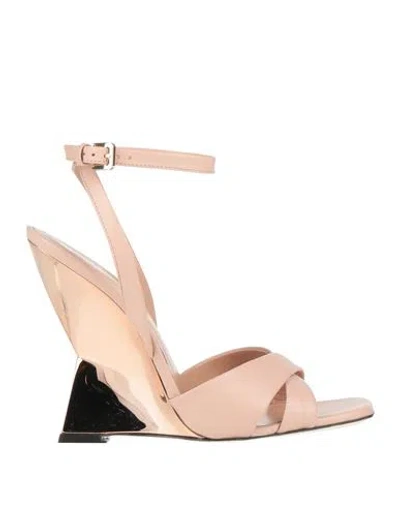 POLLINI POLLINI WOMAN SANDALS BLUSH SIZE 8 LEATHER