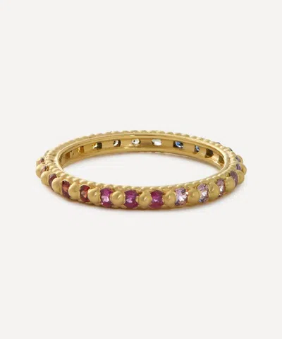 POLLY WALES POLLY WALES 18CT GOLD RAINBOW RAMONA RING