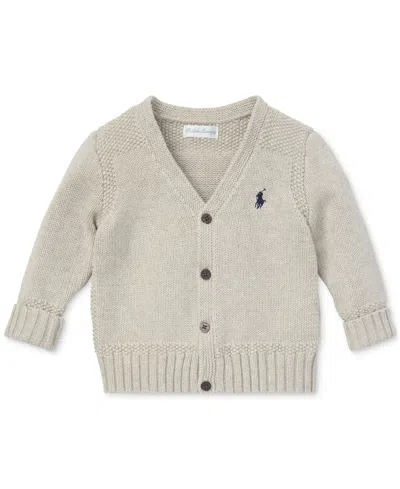 POLO RALPH LAUREN BABY BOYS COMBED COTTON V-NECK CARDIGAN