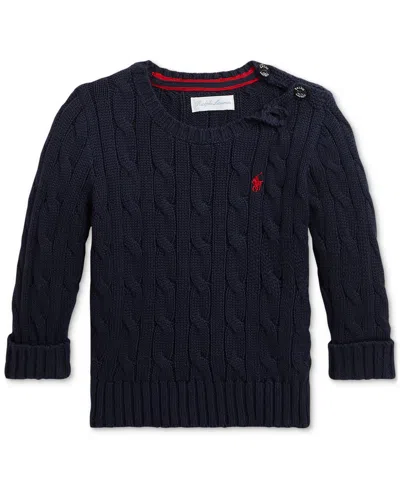 POLO RALPH LAUREN BABY COTTON CABLE-KNIT SWEATER