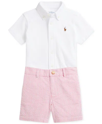 POLO RALPH LAUREN BABY OXFORD SHIRT & SEERSUCKER SHORTS SET