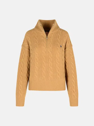 POLO RALPH LAUREN BEIGE CASHMERE BLEND SWEATER