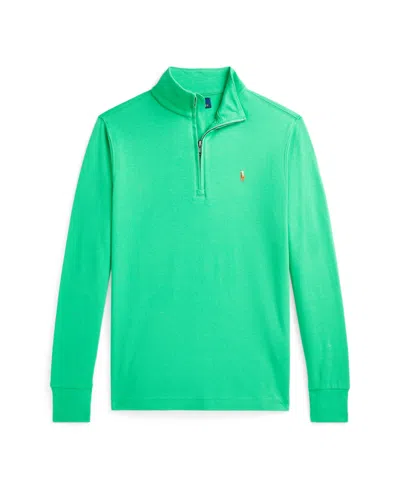 POLO RALPH LAUREN BIG BOYS INTERLOCK QUARTER-ZIP PULLOVER