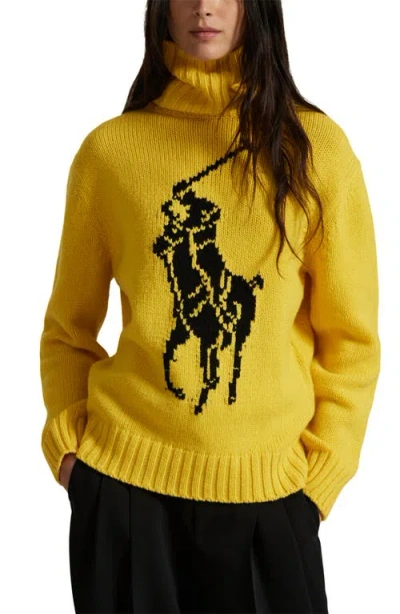POLO RALPH LAUREN POLO RALPH LAUREN BIG PONY TURTLENECK WOOL SWEATER